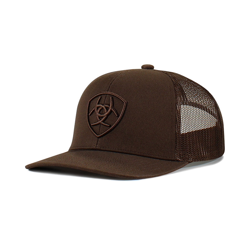 ARIAT CENTER SHIELD LOGO BROWN/BROWN