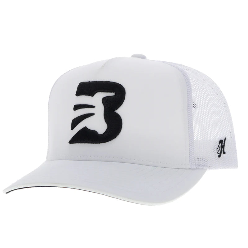 HOOEY "BFO" WHITE CAP BLACK "B" LOGO