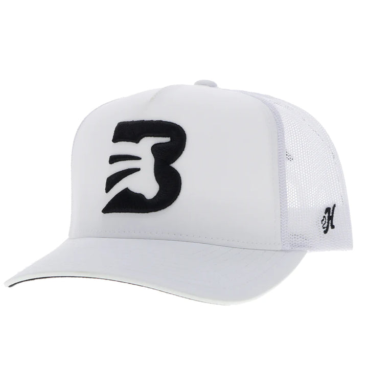 HOOEY "BFO" WHITE CAP BLACK "B" LOGO