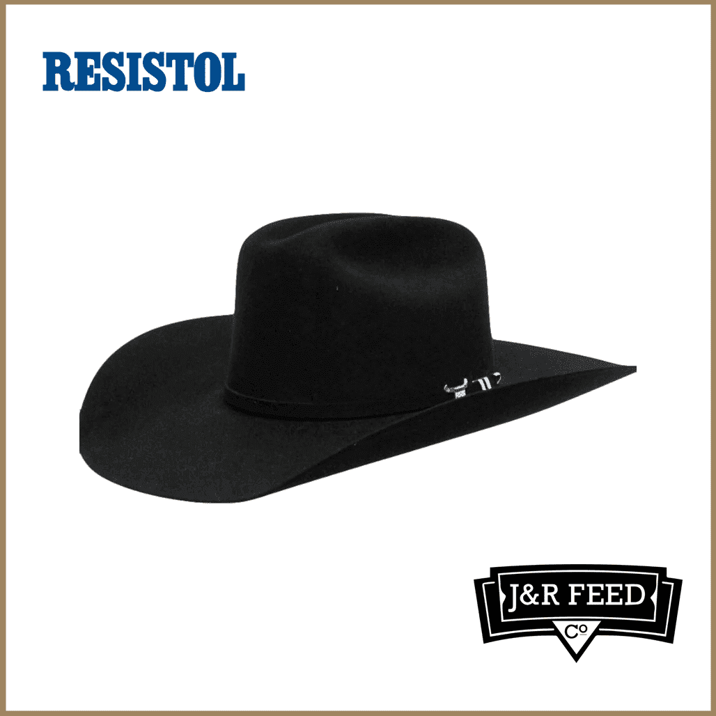 RESISTOL UTSTRC BLK FELT HAT - J&R Tack & Feed CO
