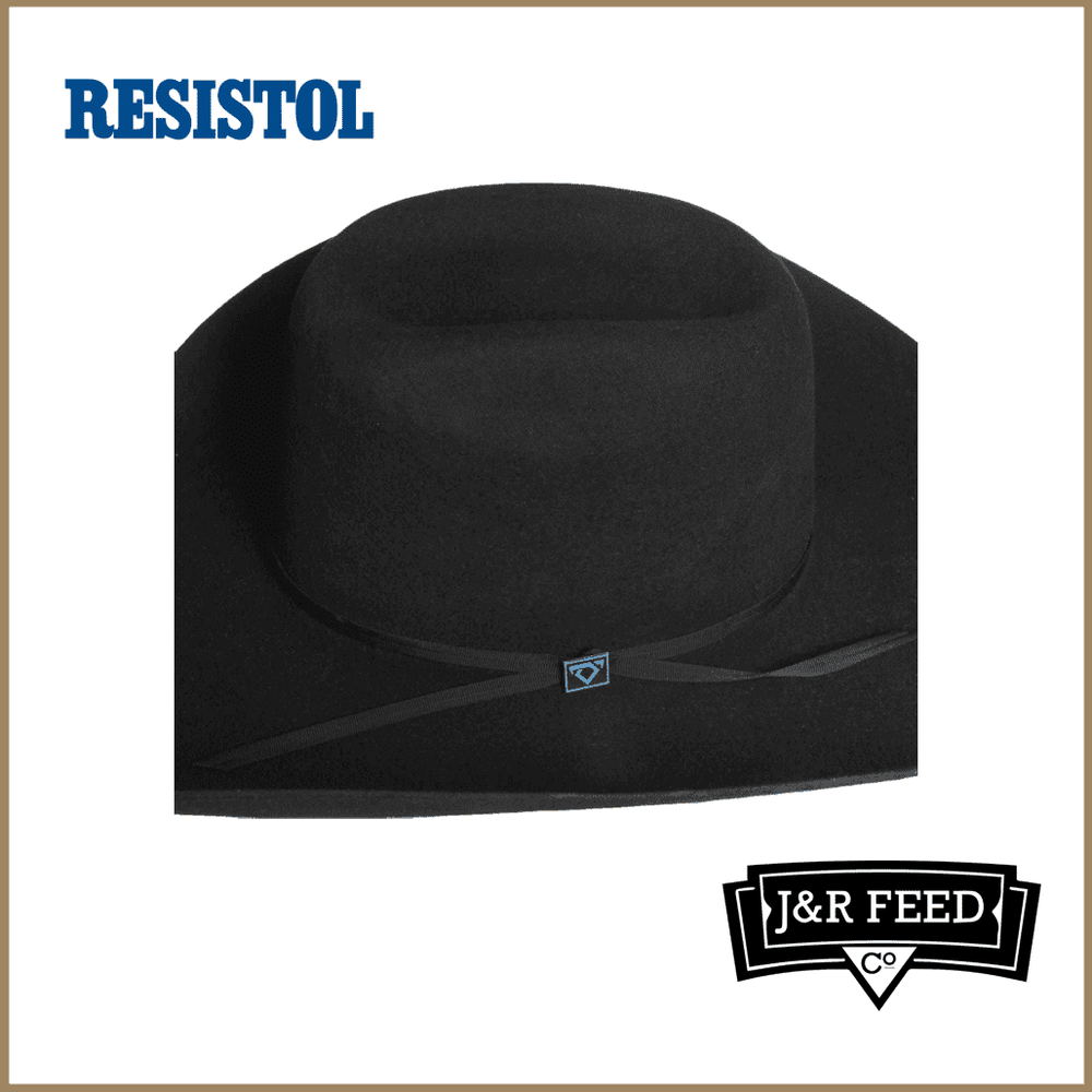 RESISTOL CJ 9TH ROUND BLACK FELT HAT - J&R Tack & Feed CO