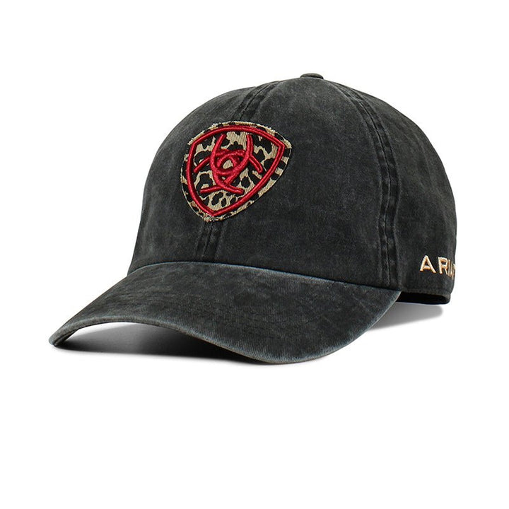 ARIAT LADIES LEOPARD PRINT SHIELD BLACK - J&R Tack & Feed CO