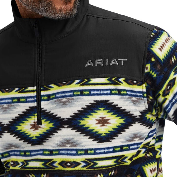 ARIAT MEN'S 1/4 ZIP LIME CHASER SOUTHWEST SWEATSIRT - J&R Tack & Feed CO