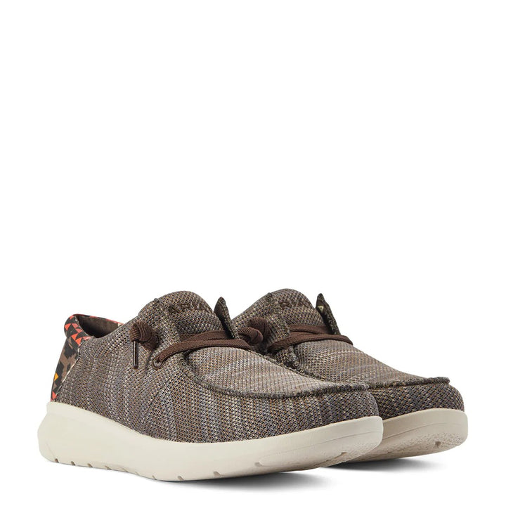 ARIAT MEN'S HILO HEATHER BROWN RED AZTEC PRINT - J&R Tack & Feed CO