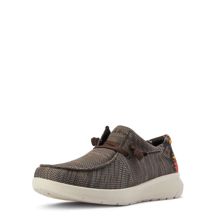 ARIAT MEN'S HILO HEATHER BROWN RED AZTEC PRINT - J&R Tack & Feed CO
