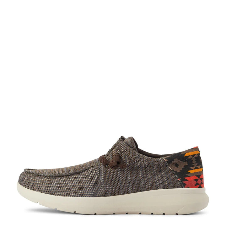 ARIAT MEN'S HILO HEATHER BROWN RED AZTEC PRINT - J&R Tack & Feed CO
