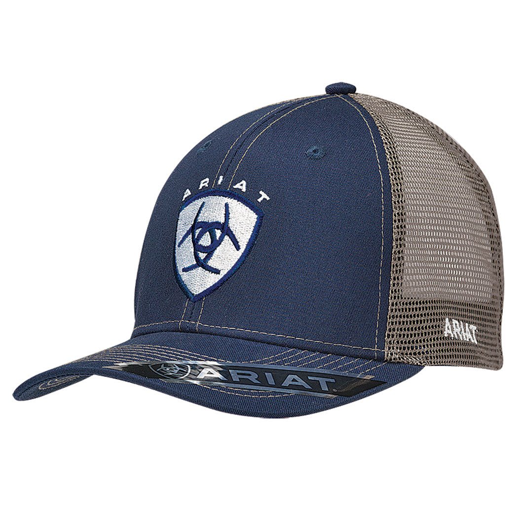 ARIAT MEN'S SB CENTER SHIELD TXT NAVY - J&R Tack & Feed CO