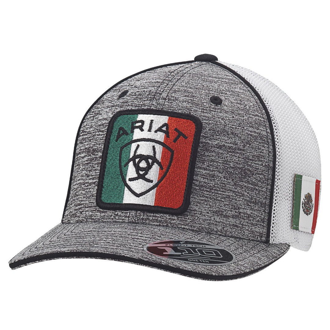 ARIAT MEXICO FLAG GREY HEATHER CAP - J&R Tack & Feed CO