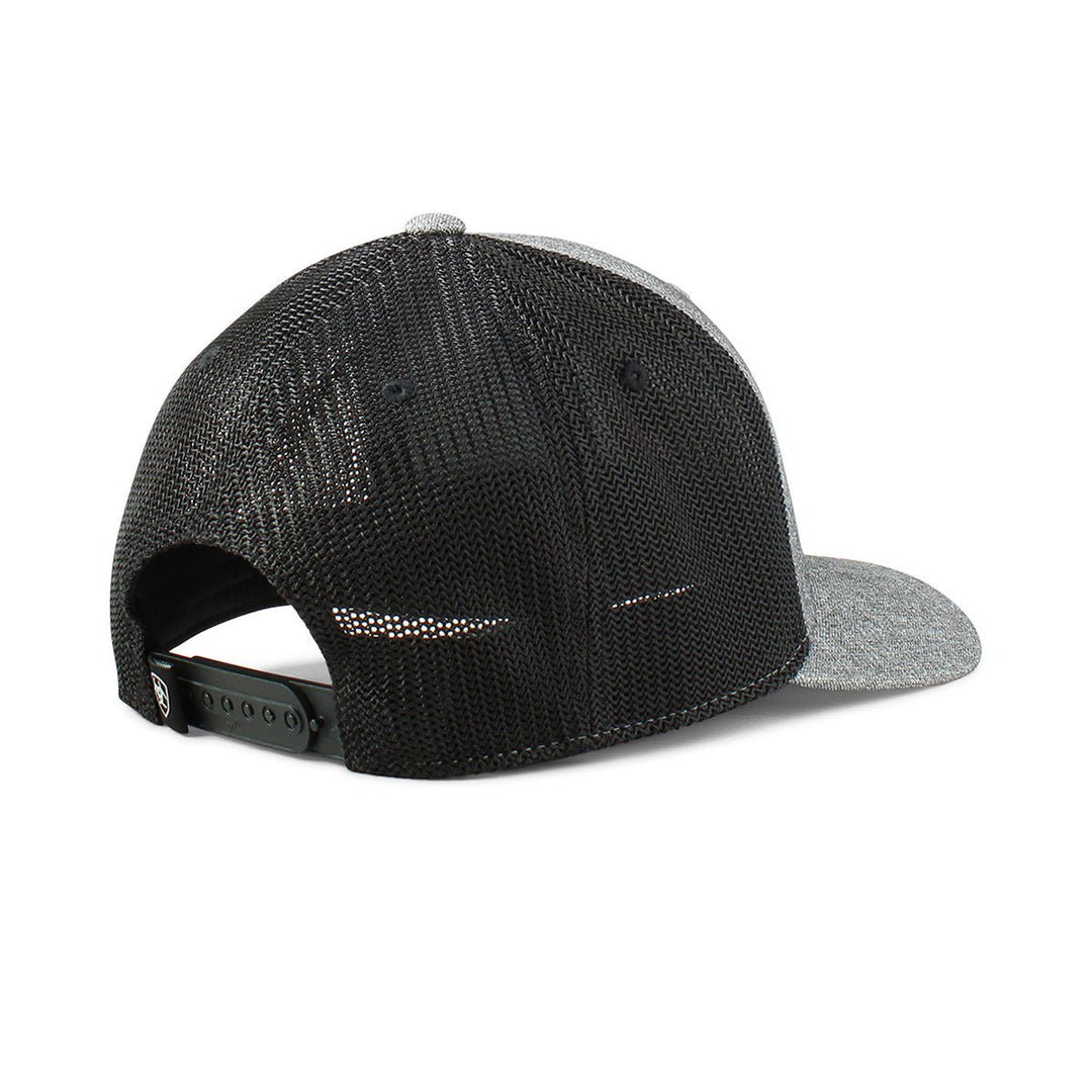 ARIAT MEXICO PATTERN SHIELD LOGO FLEXFIT GREY - J&R Tack & Feed CO