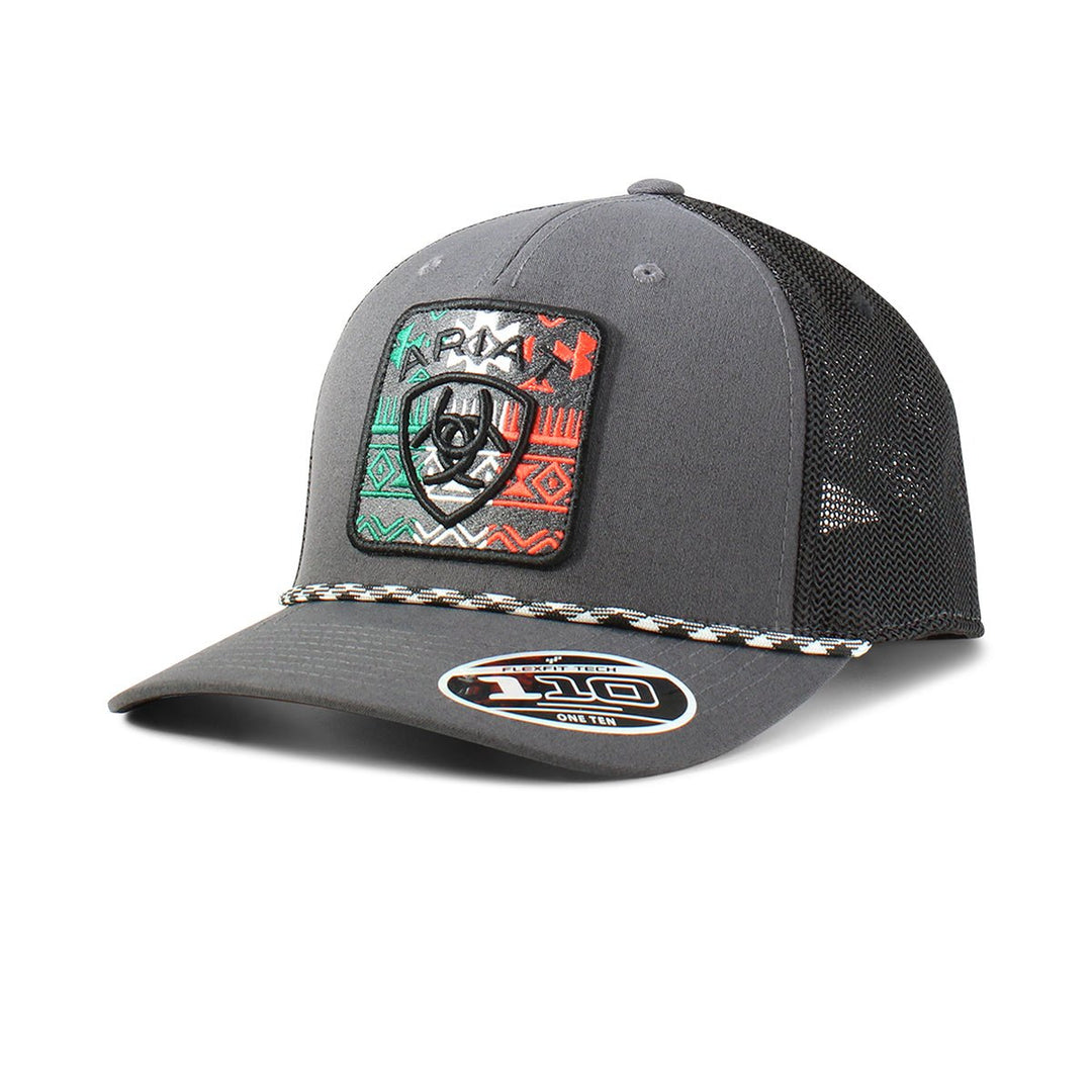 ARIAT SOUTHWEST LOGO FLEXFIT GREY - J&R Tack & Feed CO