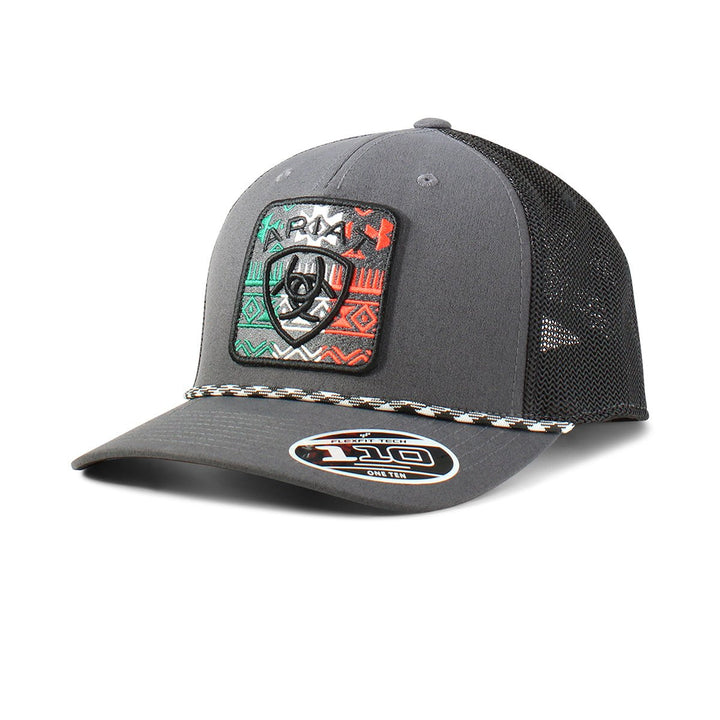 ARIAT SOUTHWEST LOGO FLEXFIT GREY - J&R Tack & Feed CO