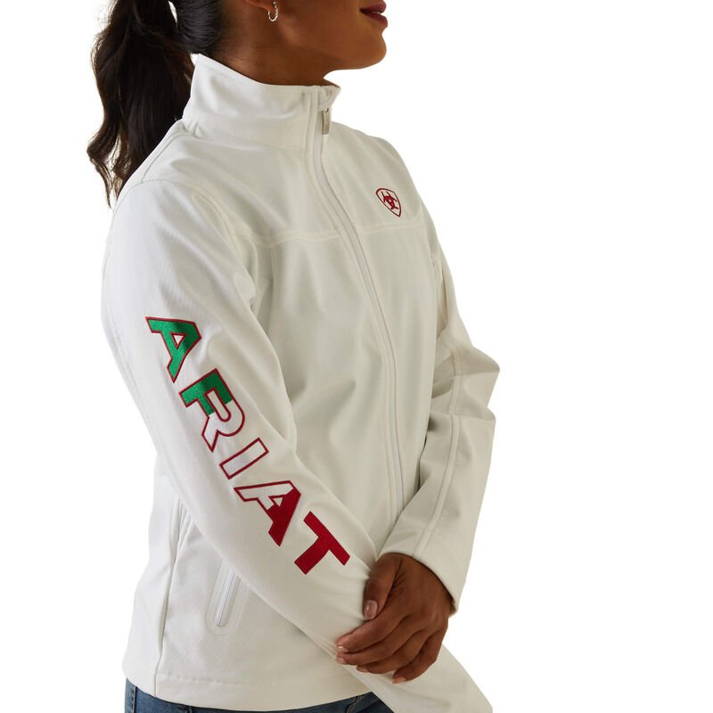 ARIAT WOMEN'S SOFTSHELL MEXICO WHITE JACKET - J&R Tack & Feed CO