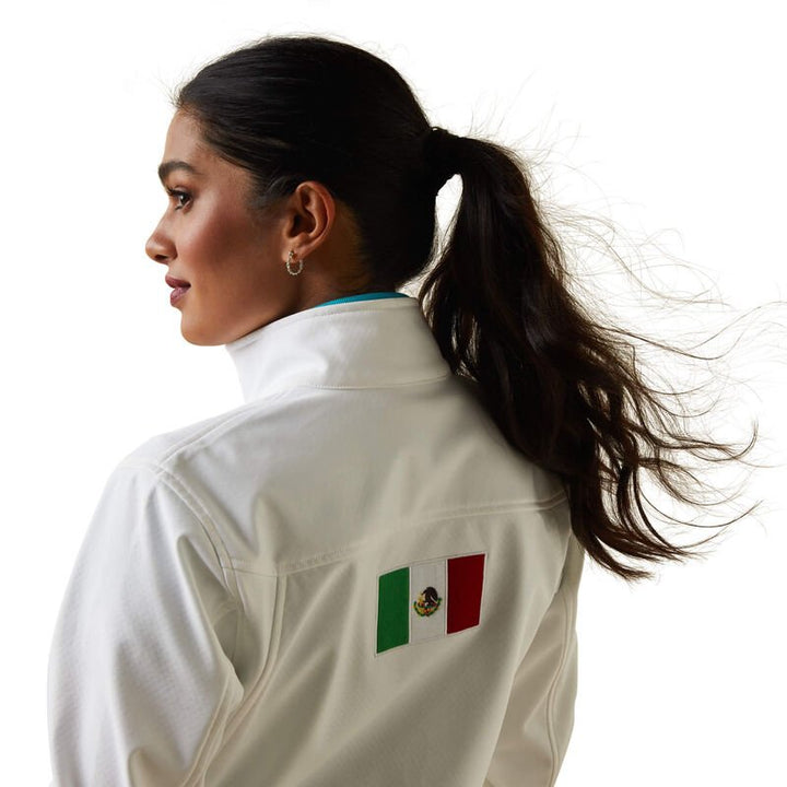 ARIAT WOMEN'S SOFTSHELL MEXICO WHITE JACKET - J&R Tack & Feed CO