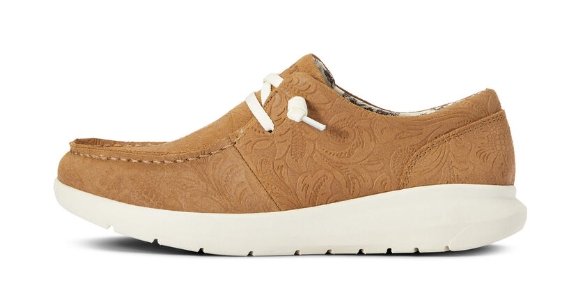 ARIAT WOMEN'S TAN FLORAL EMBOSS HILO - J&R Tack & Feed CO