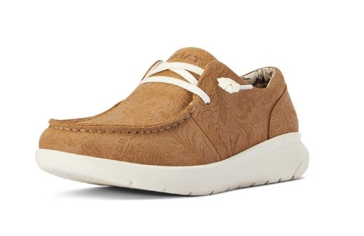 ARIAT WOMEN'S TAN FLORAL EMBOSS HILO - J&R Tack & Feed CO
