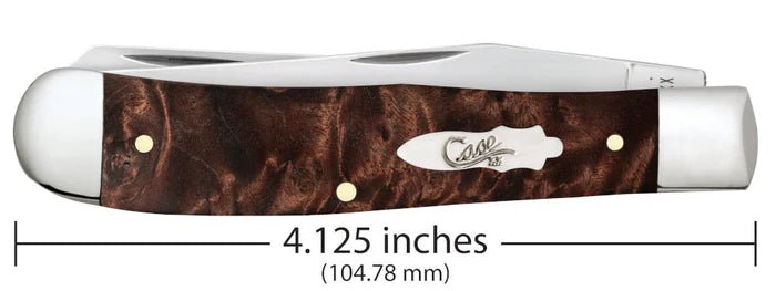 CASE BROWN MAPLE BURL WOOD SMOOTH TRAPPER - J&R Tack & Feed CO