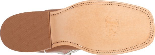 Justin Men's Bent Rail Austin Cognac and Green Wide Square Toe Western Boots - J&R Tack & Feed CO