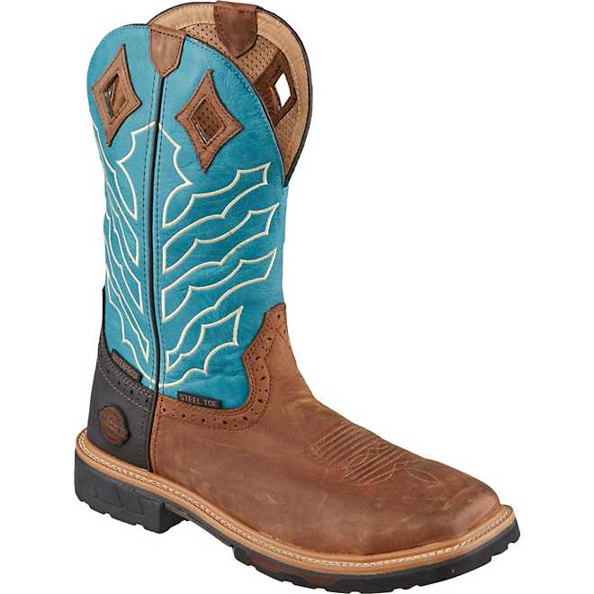 JUSTIN MEN'S DERRICKMAN WESTERN WORK BOOTS STEEL TOE – J&R Tack