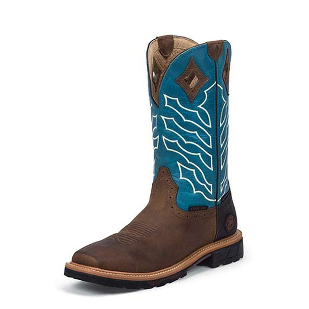 JUSTIN MEN'S DERRICKMAN WESTERN WORK BOOTS - STEEL TOE - J&R Tack & Feed CO
