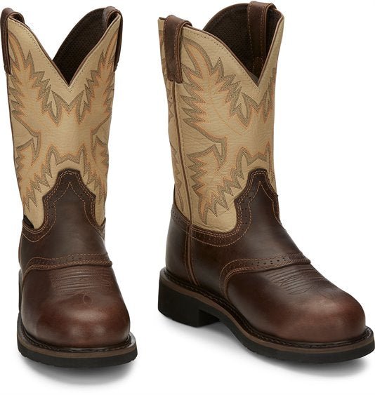 Justin Men's Stampede Superintendent Creme Work Boots - Steel Toe - J&R Tack & Feed CO