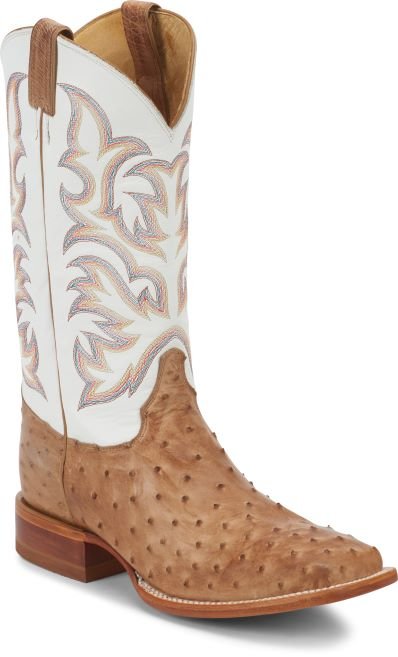 JUSTINS PASCOE FULL QUILL ANTIQUE TAN - J&R Tack & Feed CO