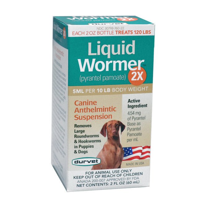 LIQUID DOG WORMER 2X (2 OZ) - J&R Tack & Feed CO