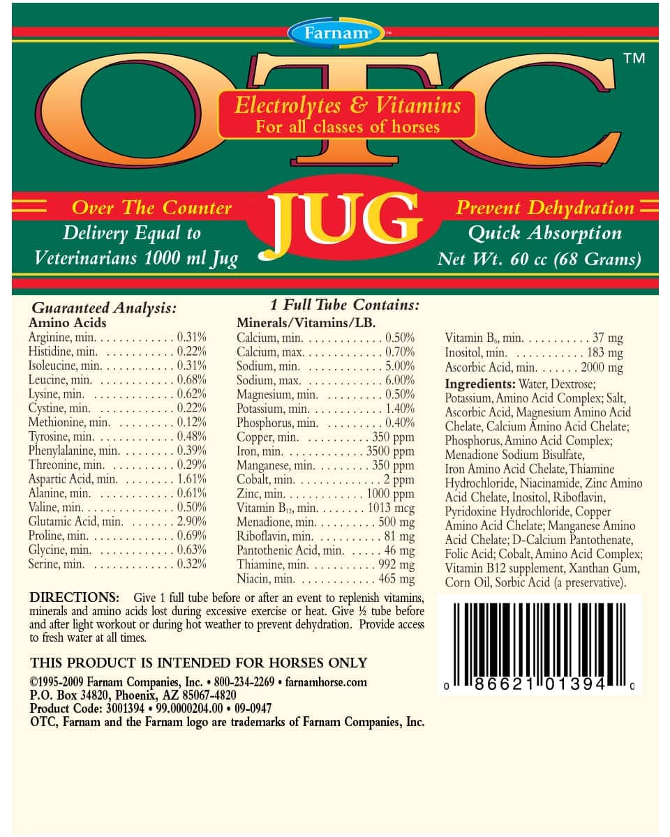 OTC JUG - J&R Tack & Feed CO