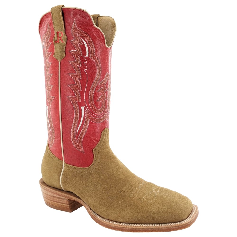R WATSON MEN'S SAND ROUGHOUT SQUARE TOE BOOTS - J&R Tack & Feed CO