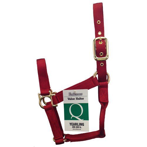 VALHOMA Q HALTER RED - J&R Tack & Feed CO