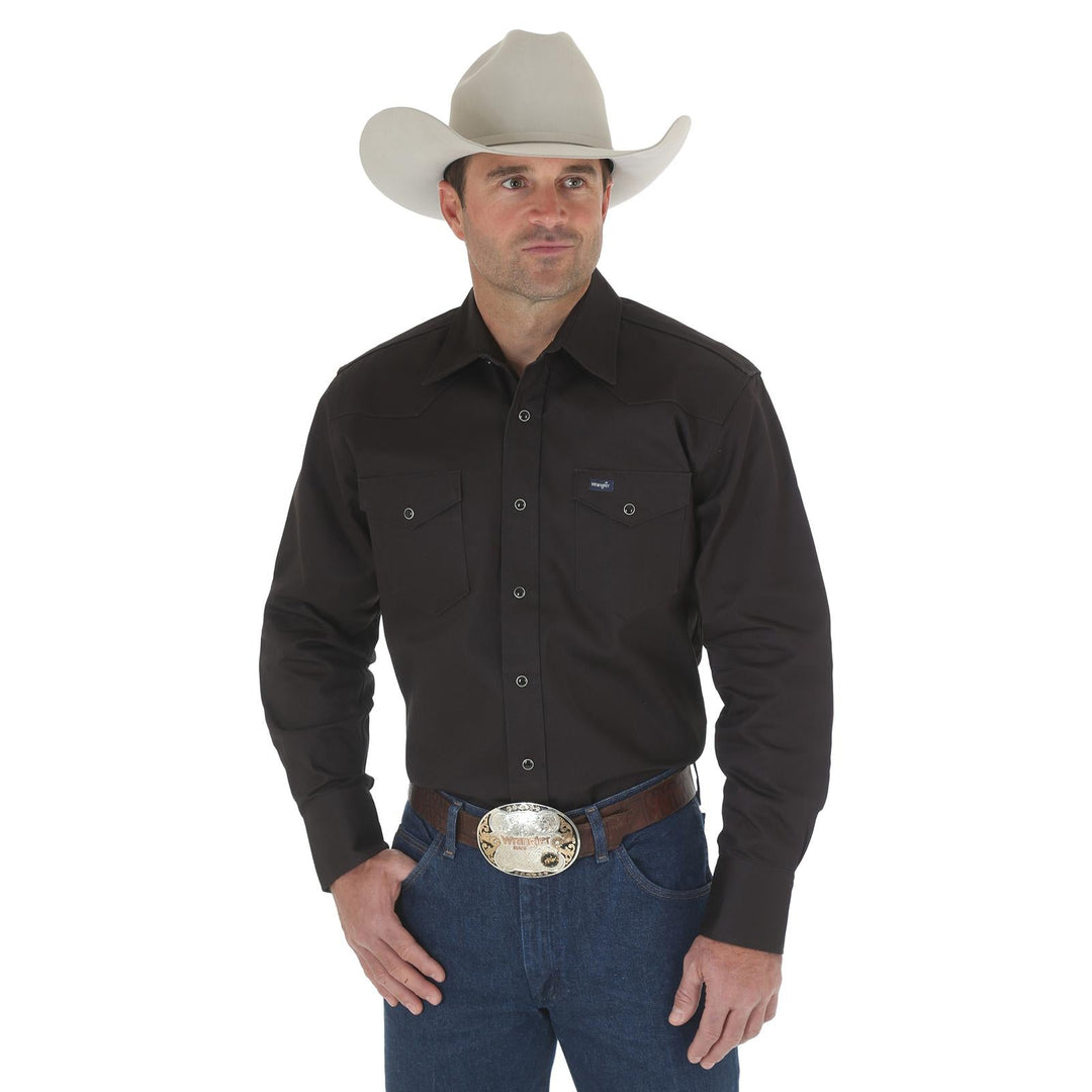 WRANGLER AUTHENTIC COWBOY CUT® WORK SHIRT - BLACK - J&R Tack & Feed CO