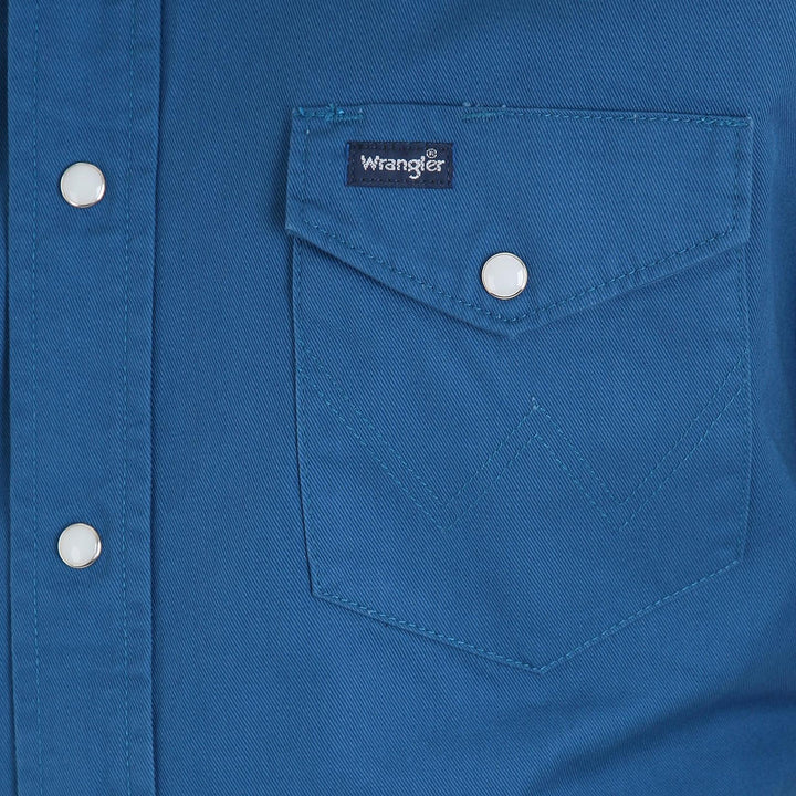 WRANGLER AUTHENTIC COWBOY CUT® WORK SHIRT - DARK TEAL - J&R Tack & Feed CO