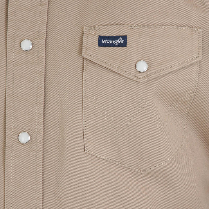 WRANGLER AUTHENTIC COWBOY CUT® WORK SHIRT - KHAKI - J&R Tack & Feed CO