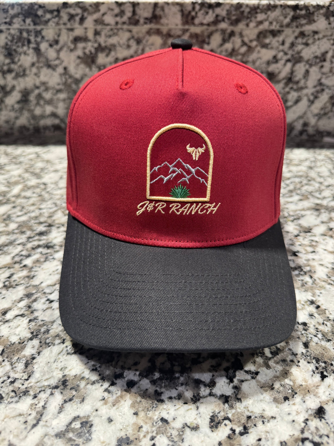 J&R RANCH RESERVE CAP - MAROON/BLACK CAP