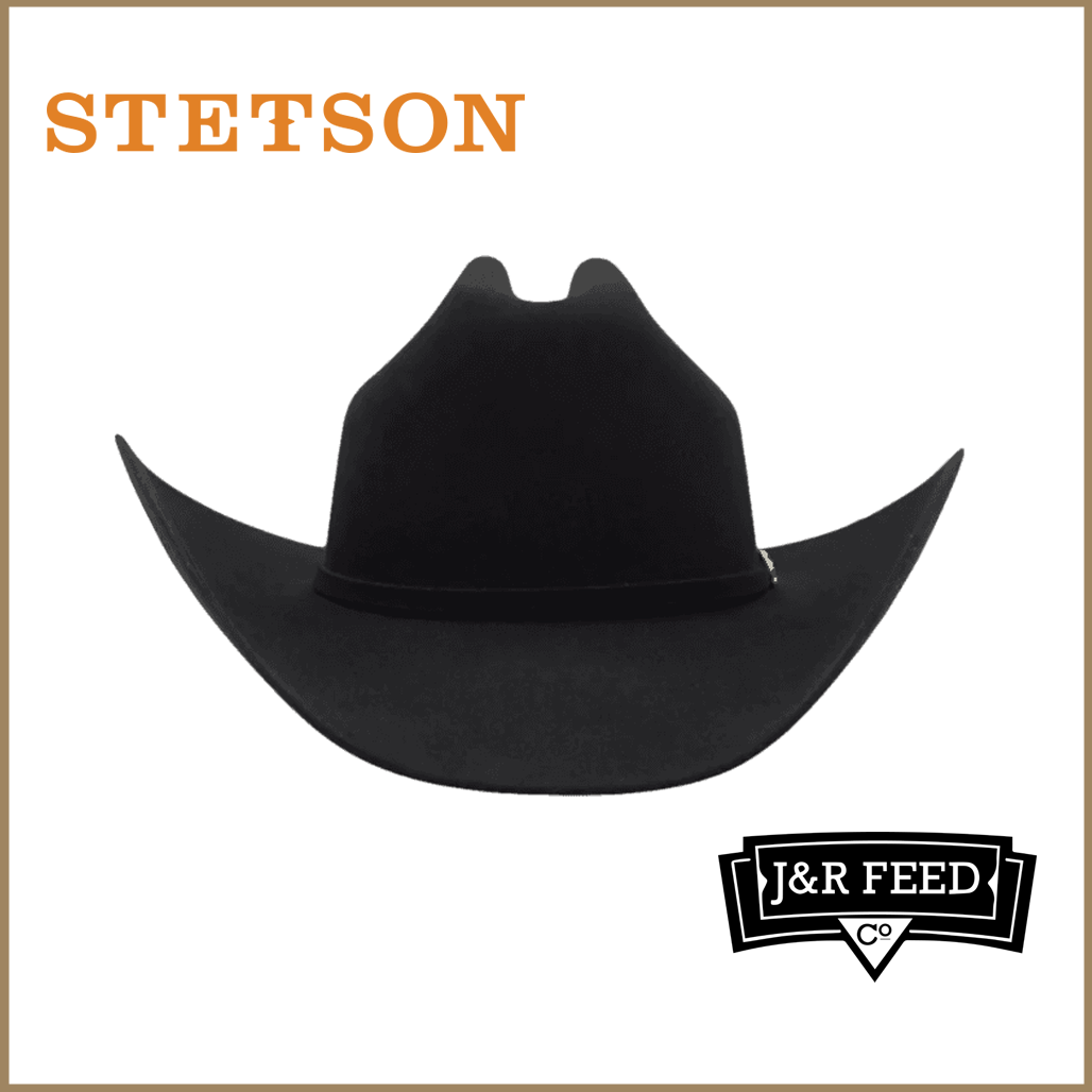 STETSON PARADISE BLACK FELT HAT – J&R Tack & Feed CO STETSON PARADISE BLACK FELT HAT – J&R Tack & Feed CO
