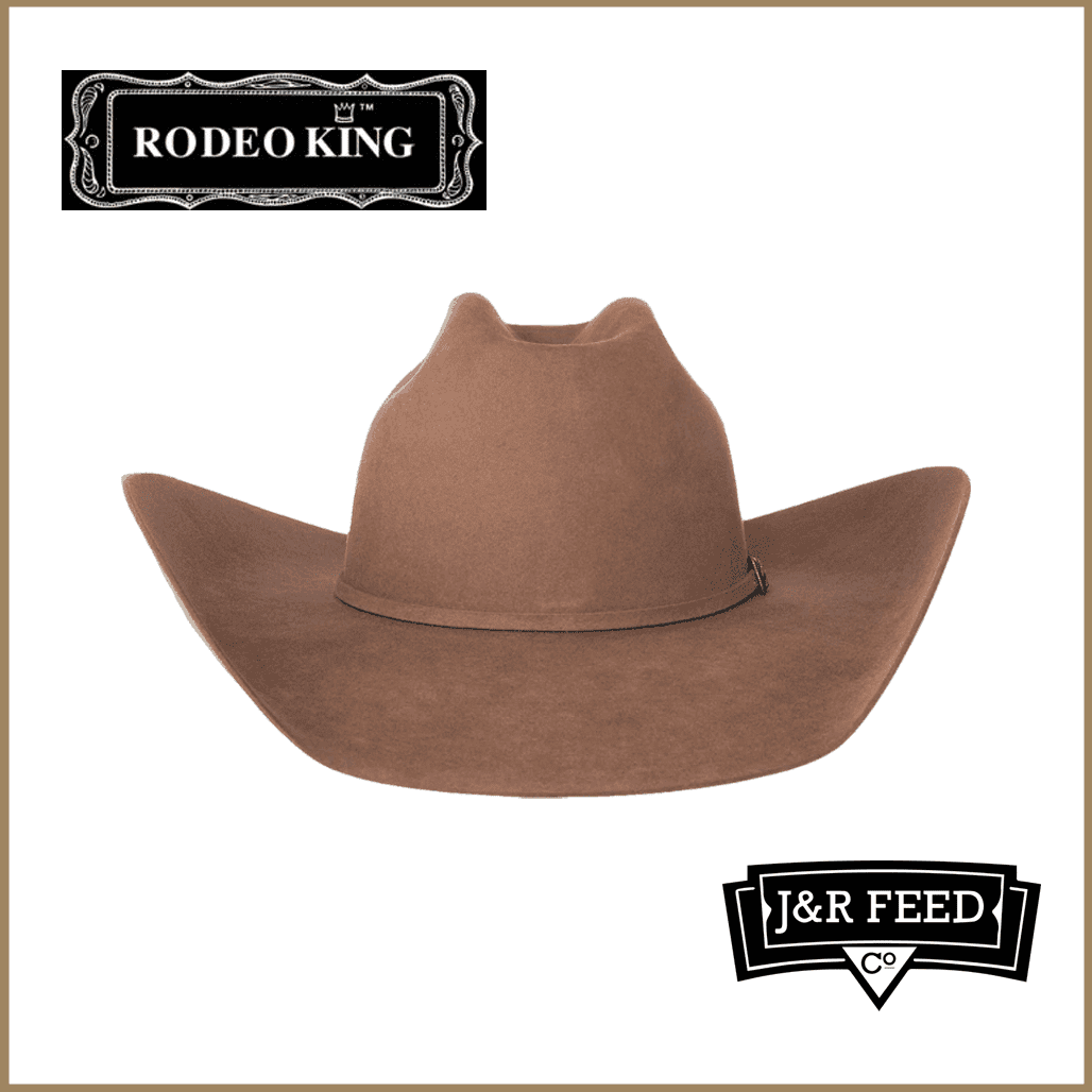 RODEO KING 7X TAN BELLY FELT HAT J R Tack Feed CO