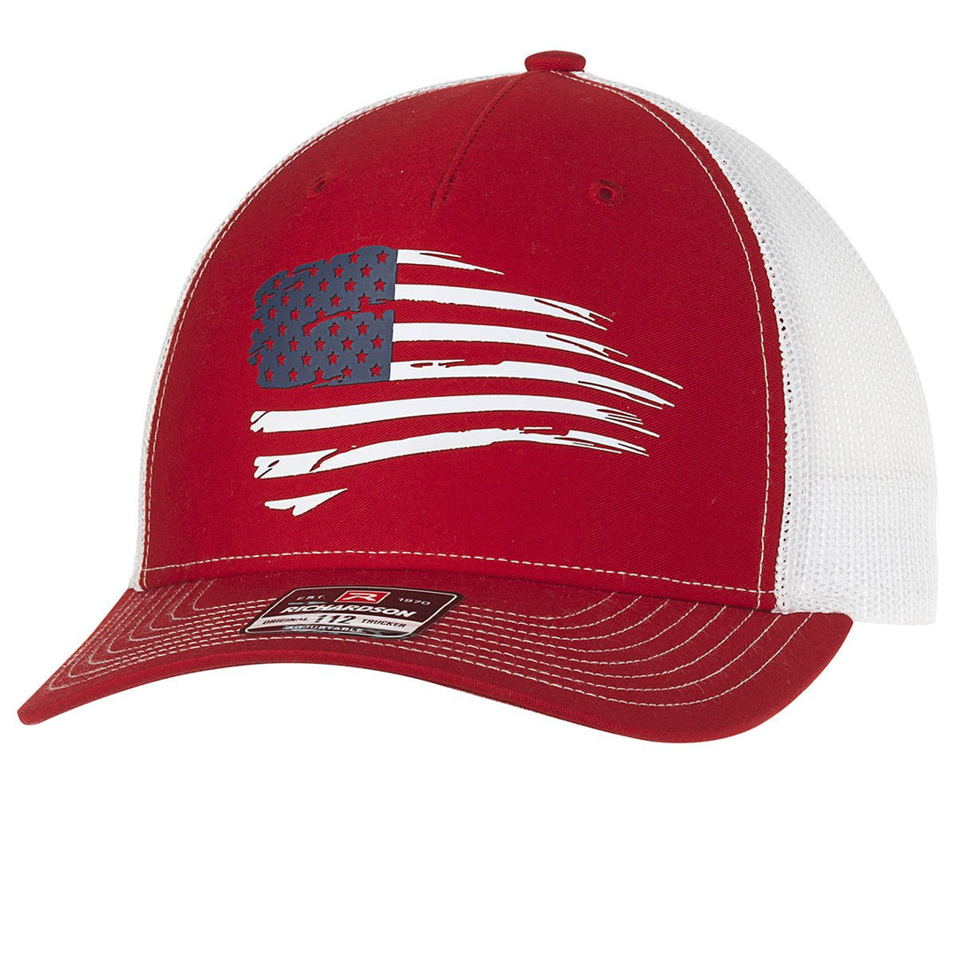 ARIAT MEN'S AMERICAN FLAG RED & WHITE CAP - J&R Tack & Feed CO