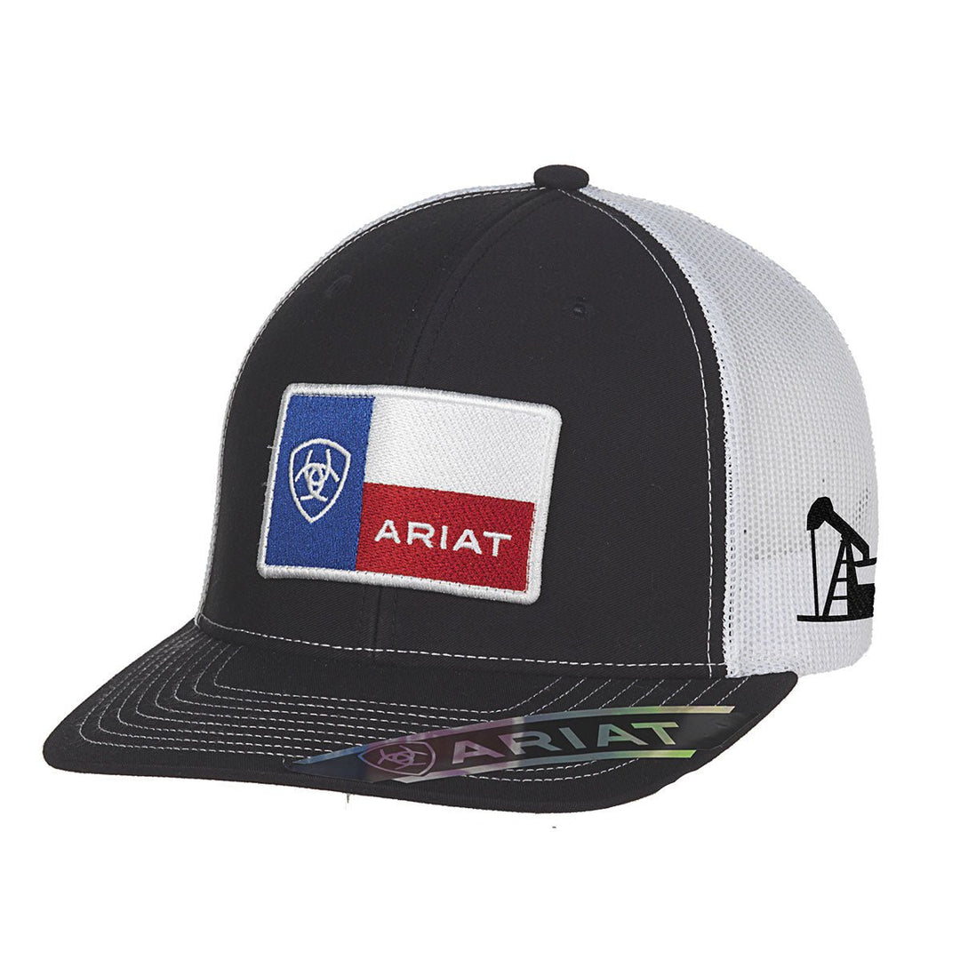 ARIAT MEN'S BLACK & WHITE TX FLAG CAP - J&R Tack & Feed CO