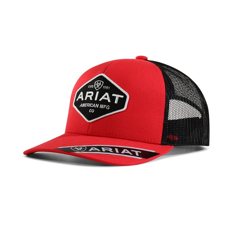 ARIAT MEN'S LOGO PATCH RED CAP - J&R Tack & Feed CO