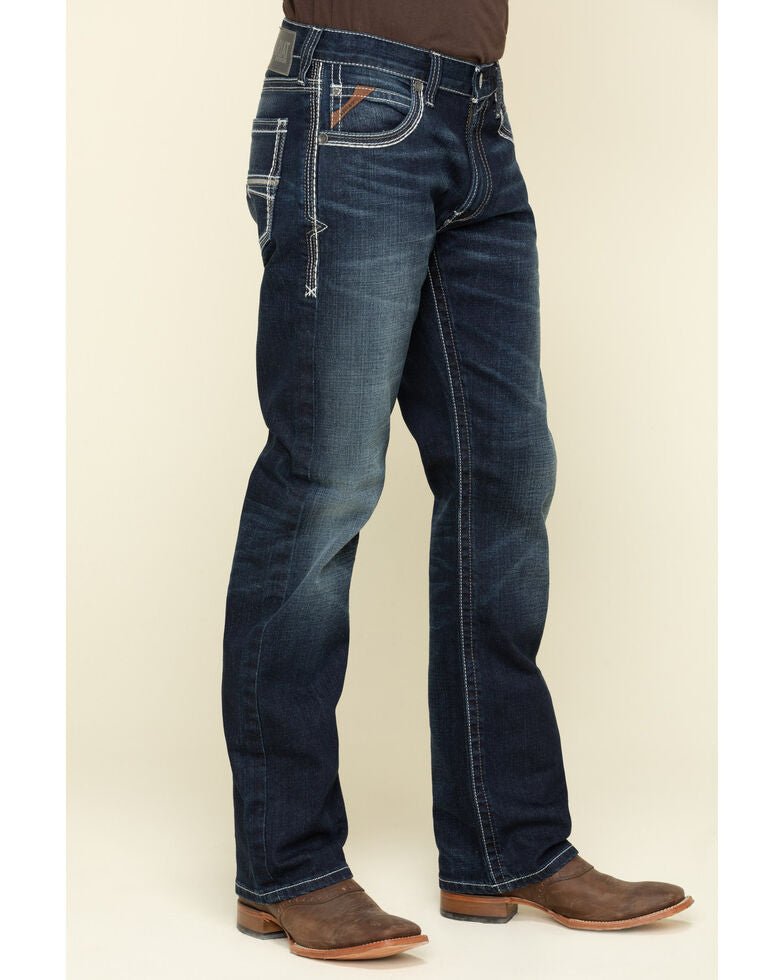 ARIAT MEN'S M5 NIGHTINGALE DARK STRETCH STACKABLE SLIM STRAIGHT JEANS - J&R Tack & Feed CO