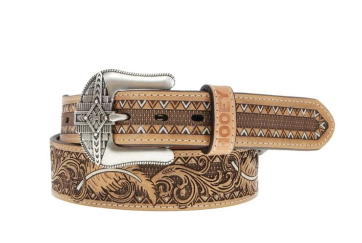 FEATHER FILIGREE HOOEY BELT NATURAL - J&R Tack & Feed CO