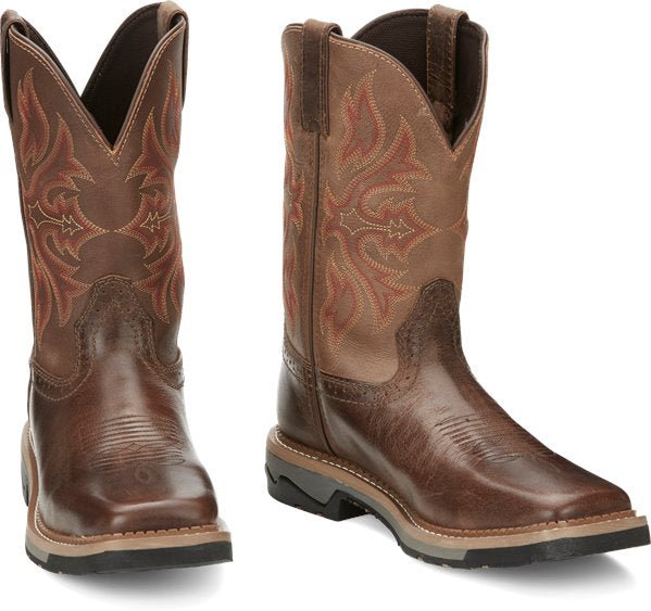 JUSTIN MEN'S BOLT WESTERN WORK BOOTS - COMPOSITE TOE - J&R Tack & Feed CO