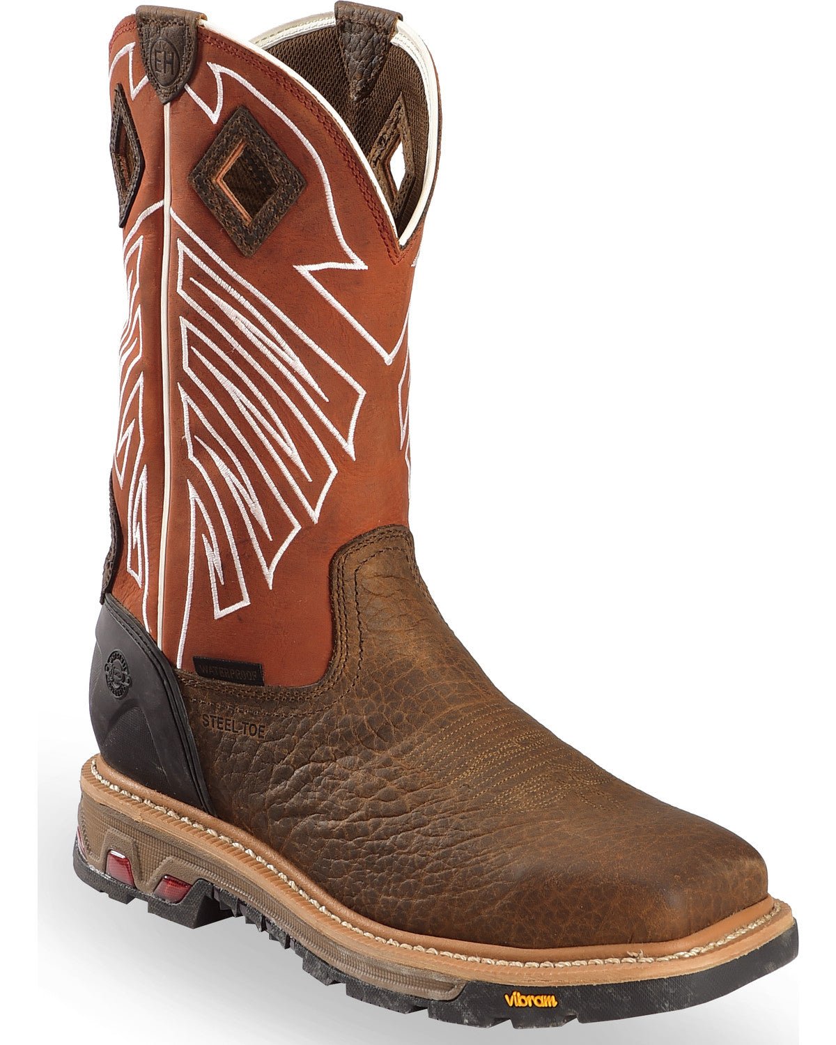 Justin waterproof cowboy boots fashion